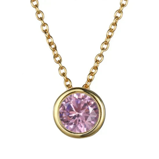 Lunaria Gemmara Birthstone Necklace | Gold