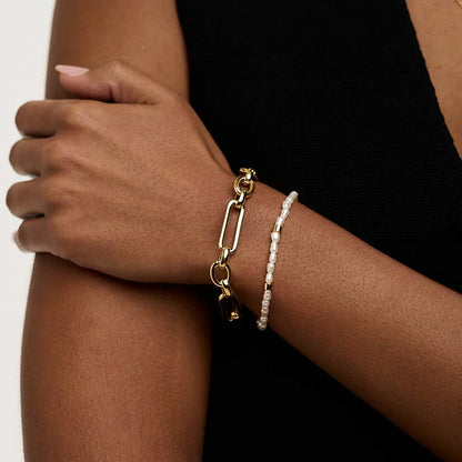 Bracciale a catena con chiusura a T | Oro