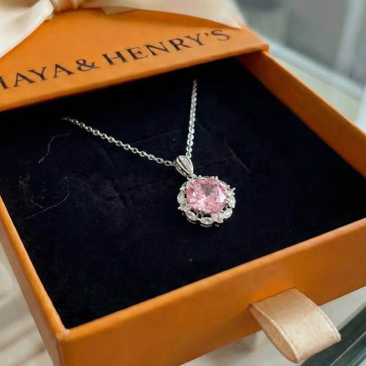Collana Rose Lotus Halo | Oro bianco