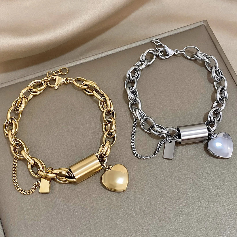 Bracciale Chunky Cuore | Oro