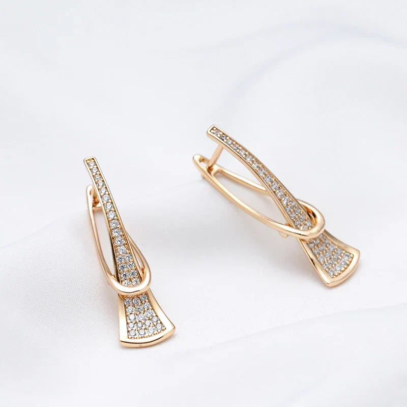 Orecchini Radiant Layers in cristallo | Oro