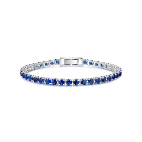 Bracciale tennis con zaffiri | Oro bianco