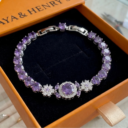 Bracciale Tennis Velmira Crown | Oro Bianco