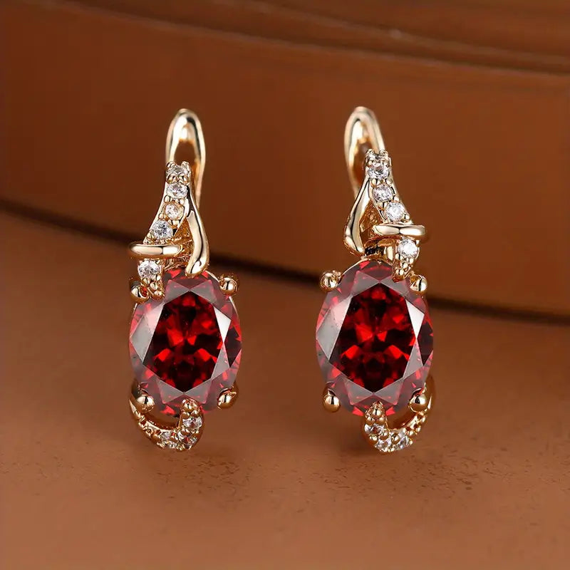 Orecchini pendenti Crimson Twilight | Oro