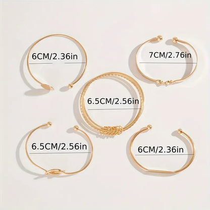 Set di bracciali Knotted Elegance | Oro