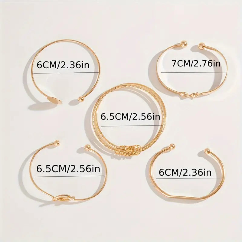 Set di bracciali Knotted Elegance | Oro