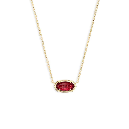 Classic Oval Ruby Necklace | Gold