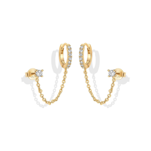 Adella Chain Earrings | Gold