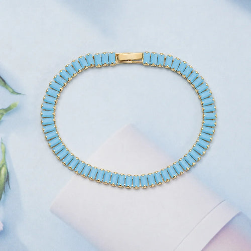 Bracciale Tennis Turquoise Vertéa | Oro