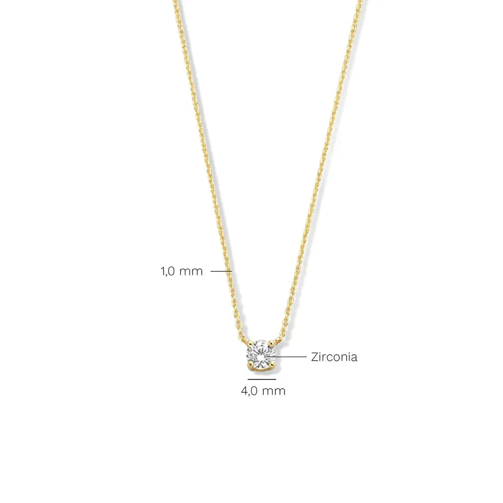 Collana con pietra Moissanite Cléa | Oro