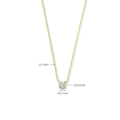 Collana con pietra Moissanite Cléa | Oro