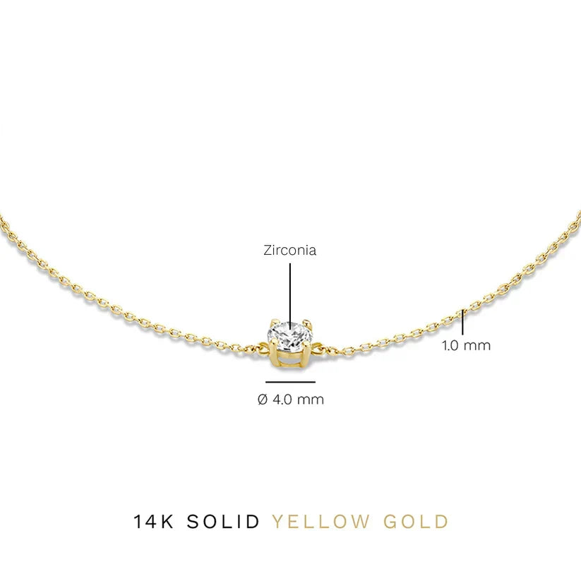 Bracciale con pietra moissanite Cléa | Oro