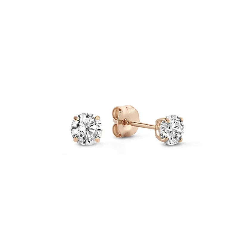 Larmes de Lune Stone Stud Earrings | White Gold