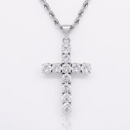 Collana con croce | Oro bianco